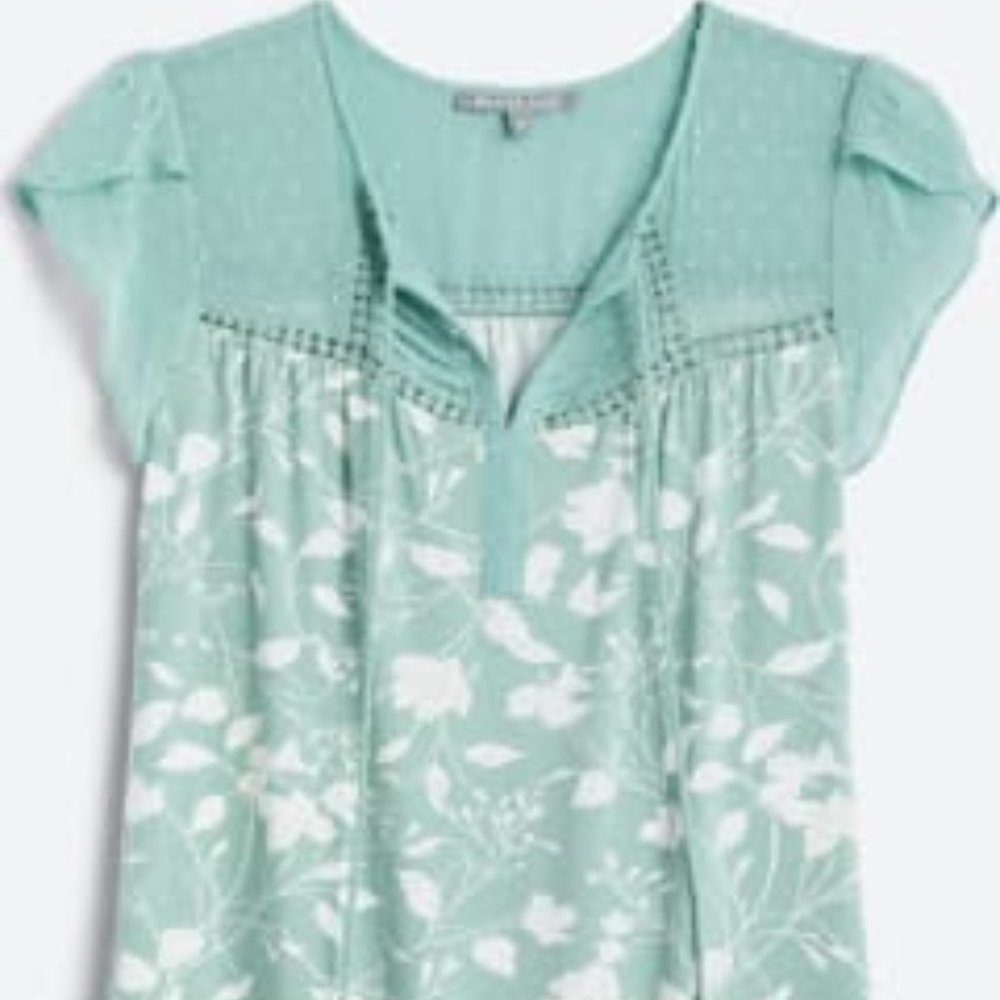 DANIEL RAINN Jarra Flutter Sleeve Tassel Knit Top